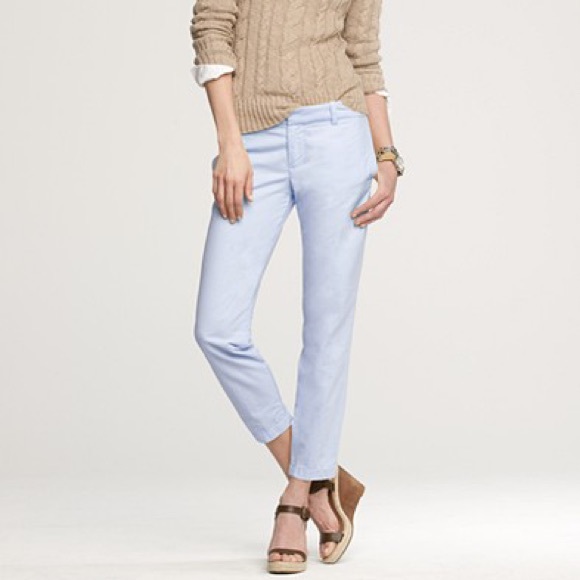 J. Crew Pants - Jcrew Seersucker City Fit Cropped Pants